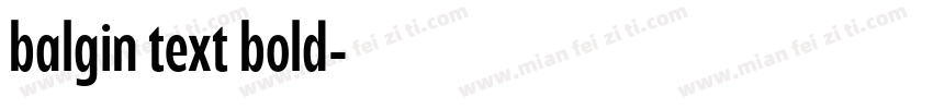 balgin text bold字体转换